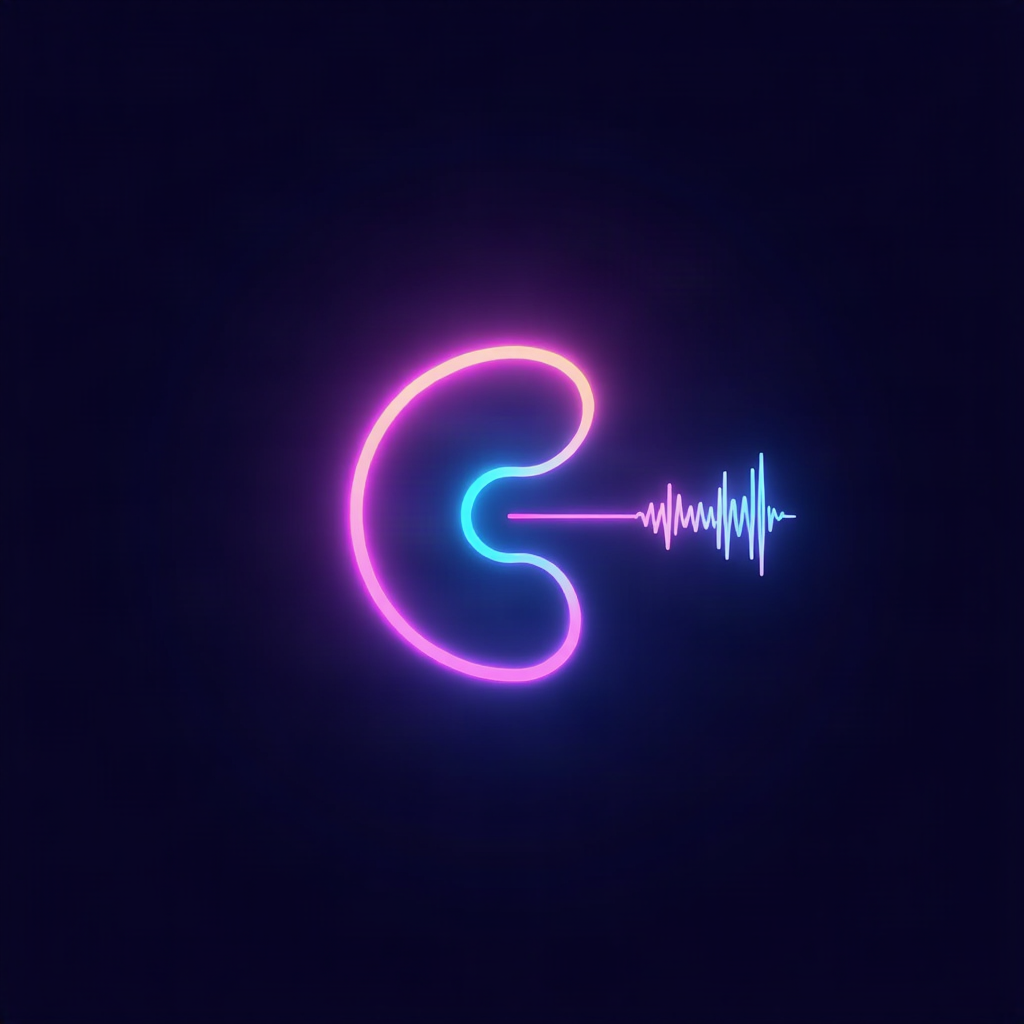 HypASMR logo icon — an ear formed from sound waves and a hypnotic spiral